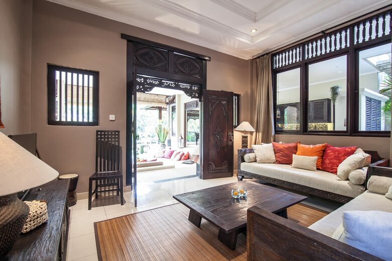 Home exchange in Ubud, Bali, family room that serves as fourth bedroom