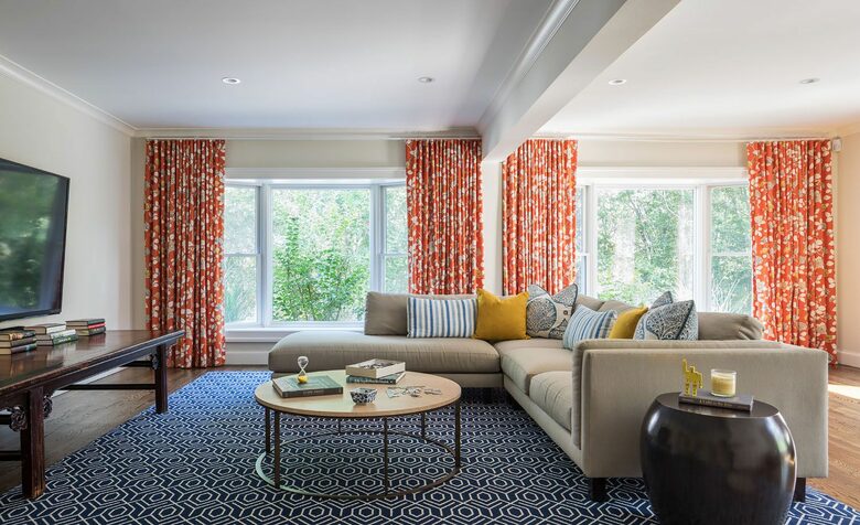 Home Exchange in Sag Harbor, NY, large family room with TV