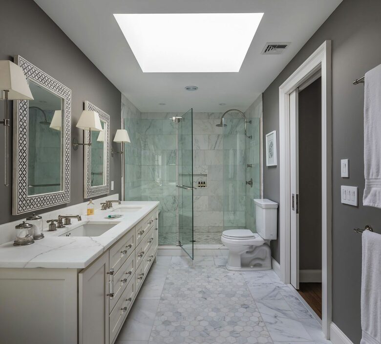Home Exchange in Sag Harbor, NY, ensuite walk in shower