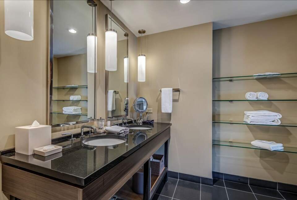Master bathroom with double vanity