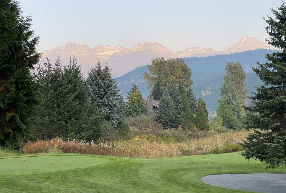 Back yard view - summer - golf course and mountain