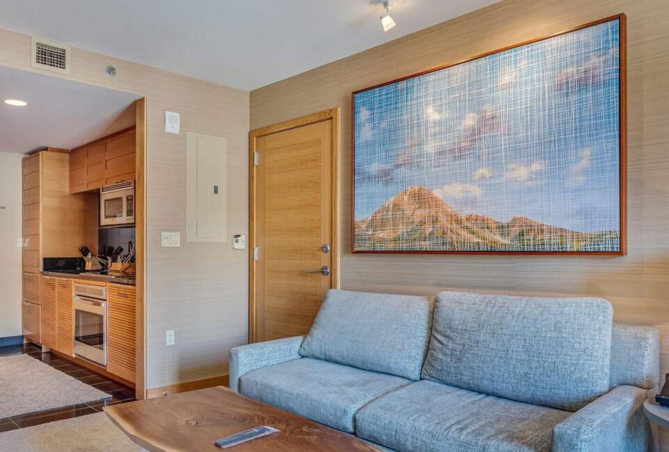 Living room open to kitchen