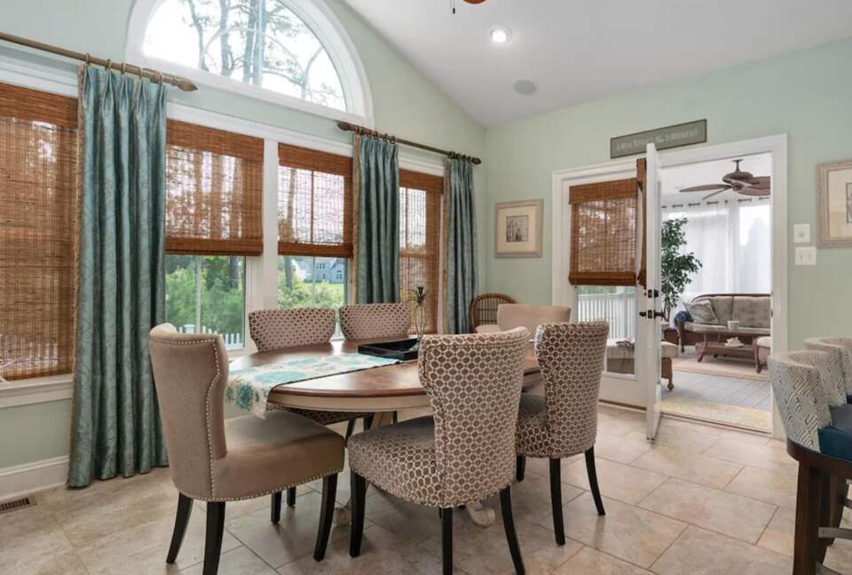 Open dining room