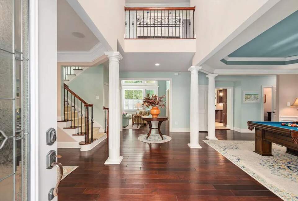 Grand entrance to your beach house getaway