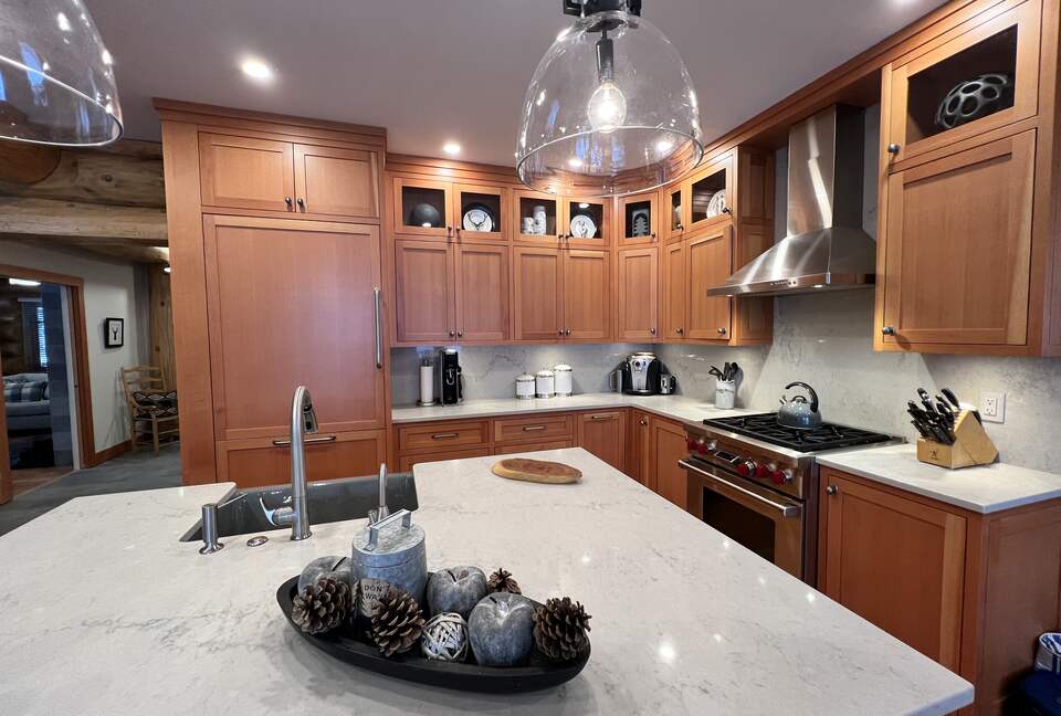 Kitchen - Sub Zero fridge, Wolf stove, expresso machine