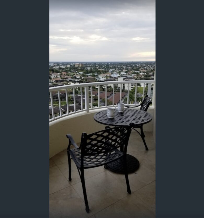 Home Exchange in Marco Island, FL morning coffee with a view
