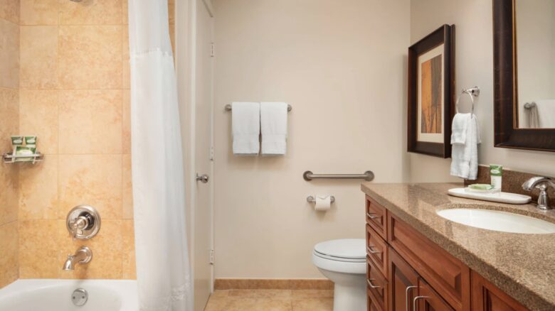 Master bathroom with tub