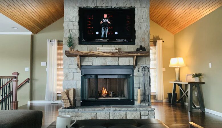 living room fireplace