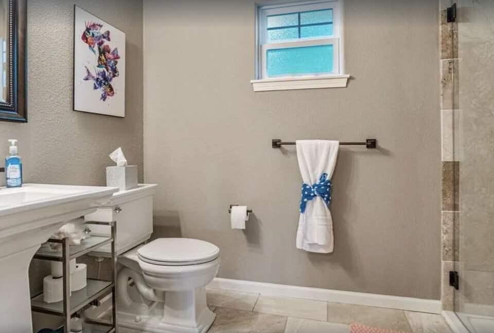 Guest bath with walk-in shower