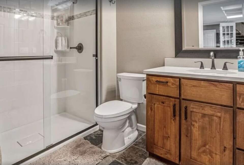guest bath with walk-in shower