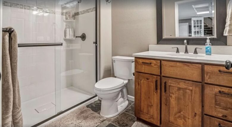 guest bath with walk-in shower