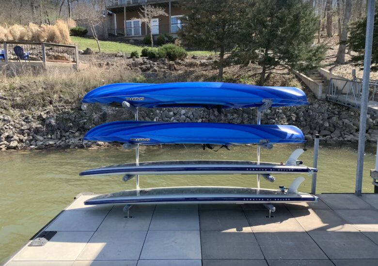 kayaks and paddle boards to use