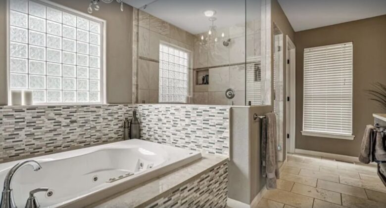 spa-like master bathroom
