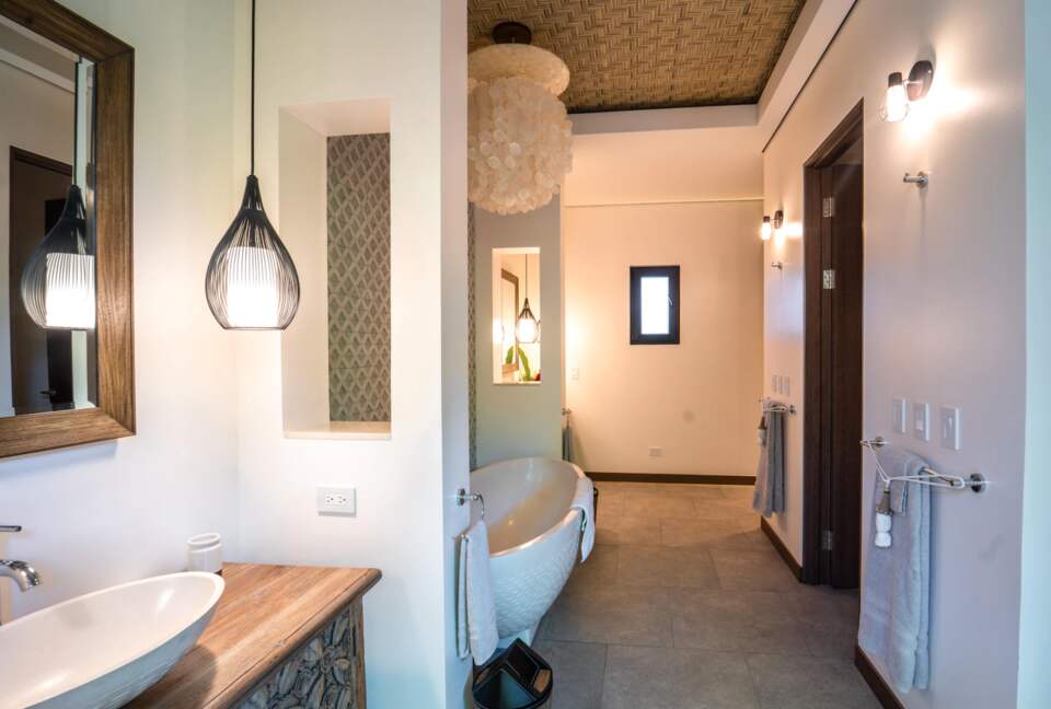 Spacious master bathroom