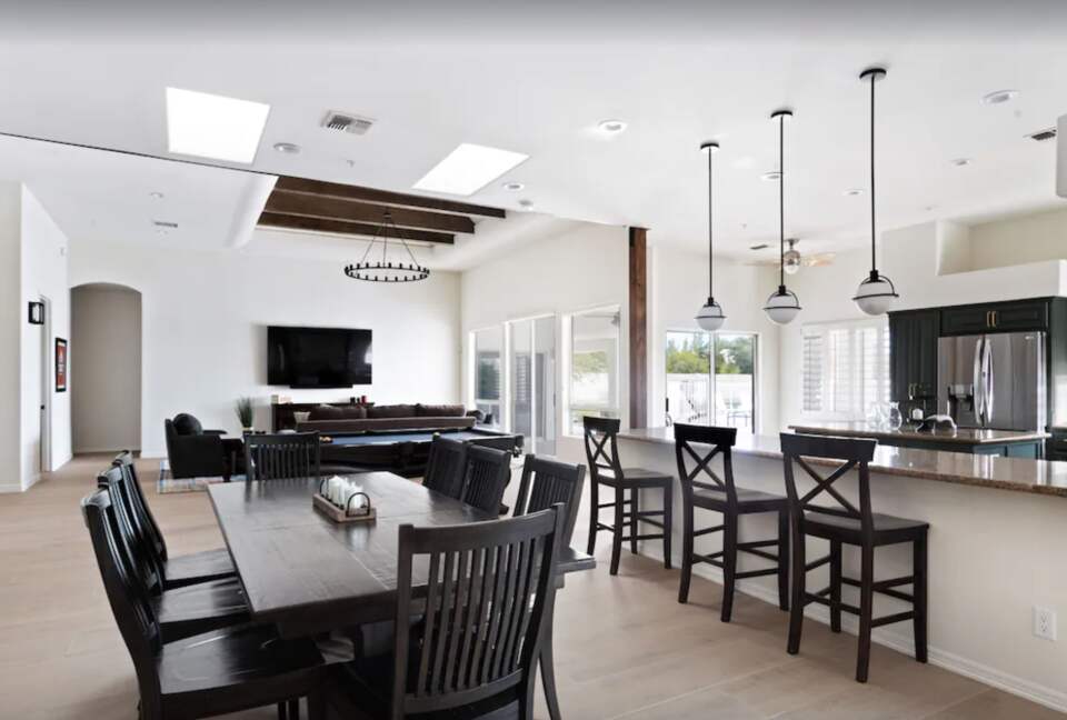 Dining room open to kitchen