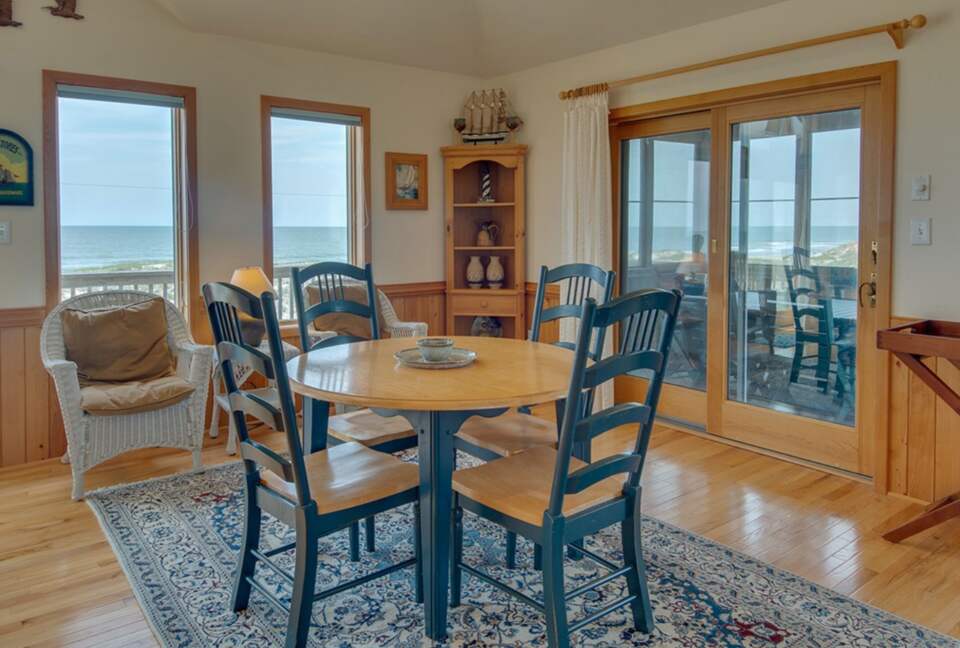 Breakfast area with ocean views