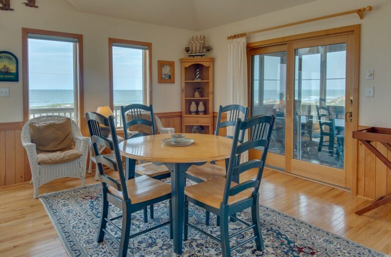 Breakfast area with ocean views