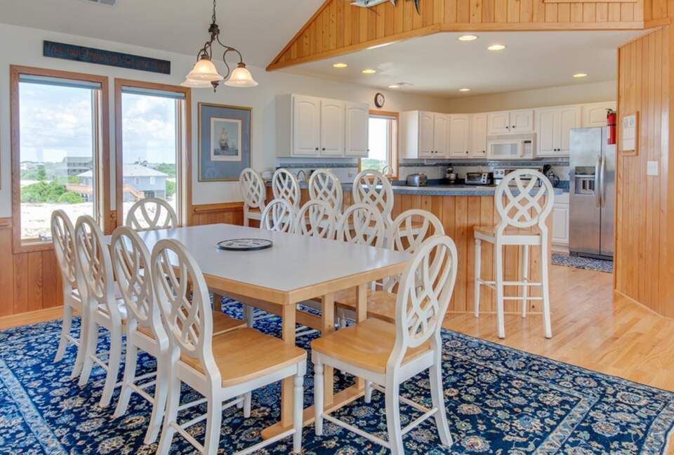 Dining room open to kitchen