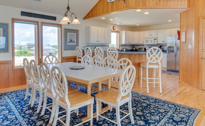 Dining room open to kitchen