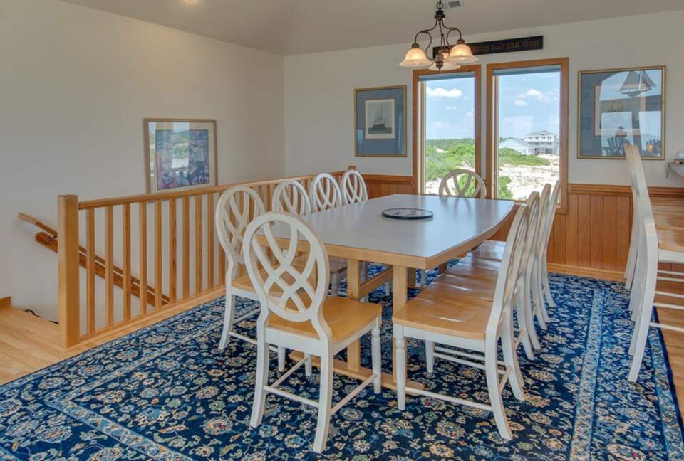 Dining room open to kitchen