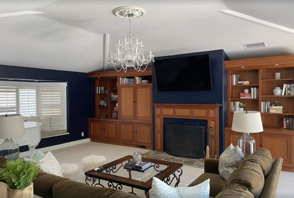 Large great room with large TV