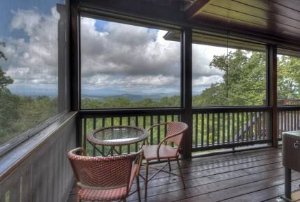 Home Exchange in Mineral Bluff, GA, screened in balcony