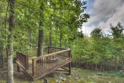 Home Exchange in Mineral Bluff, GA, viewing deck
