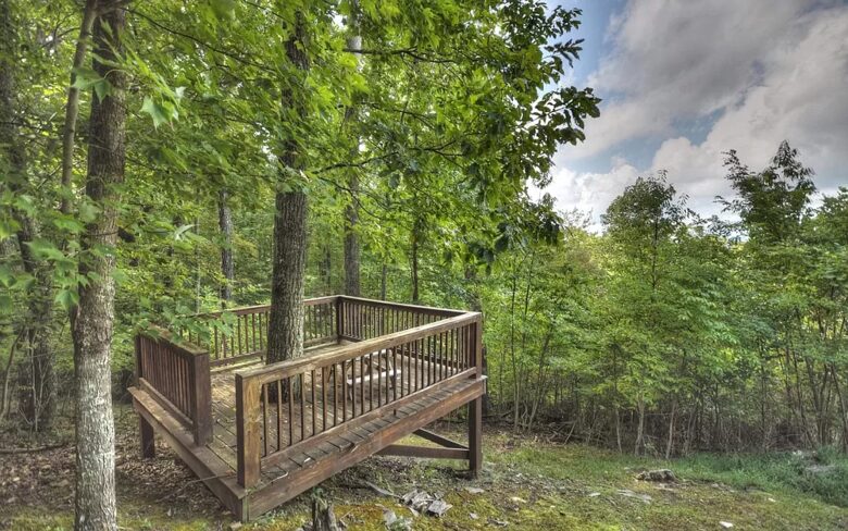 Home Exchange in Mineral Bluff, GA, viewing deck