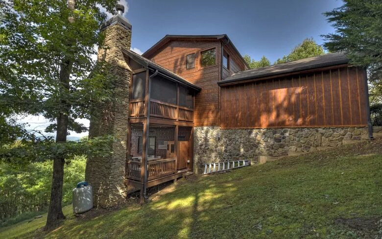 Home Exchange in Mineral Bluff, GA, cabin on a hill