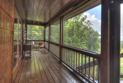 Home Exchange in Mineral Bluff, GA, screened in balcony