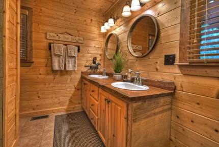 Home Exchange in Mineral Bluff, GA, master bathroom double vanity
