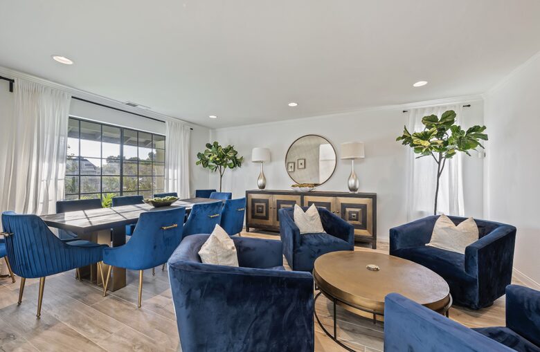 Lounge area and dining table