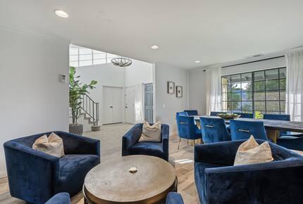 Open lounge area and dining table