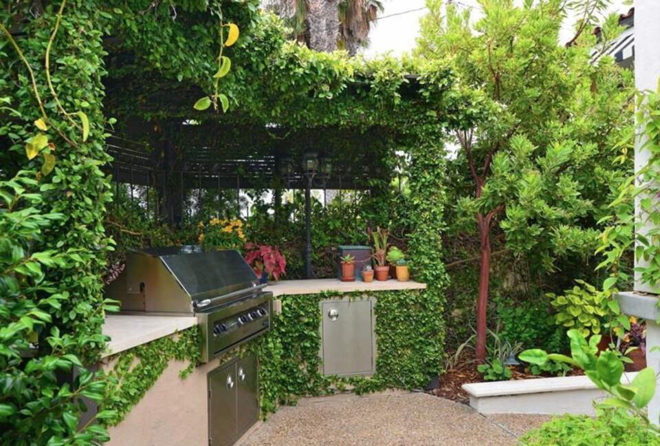 Outdoor grill and garden