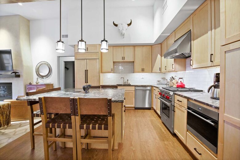 Home Exchange Taos Ski Valley, NM stainless steel appliances