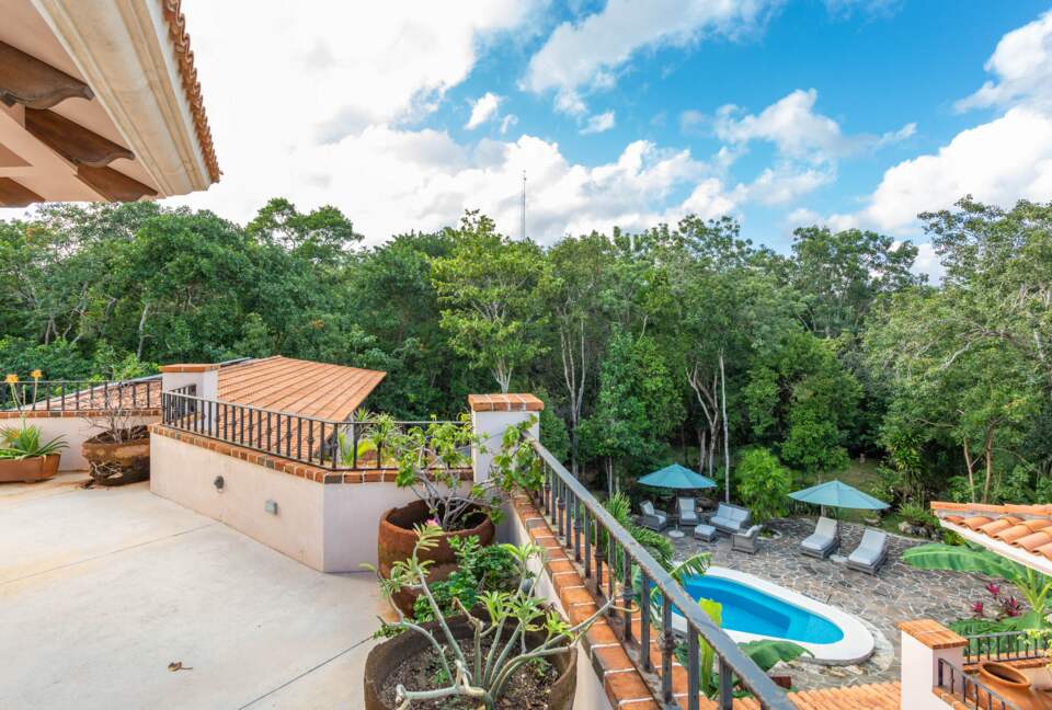 Home Exchange in Tulum, Mexico view over pool