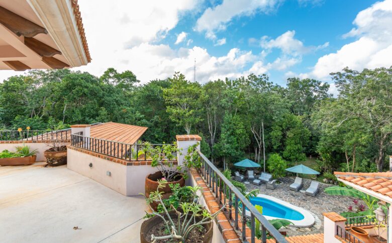 Home Exchange in Tulum, Mexico view over pool