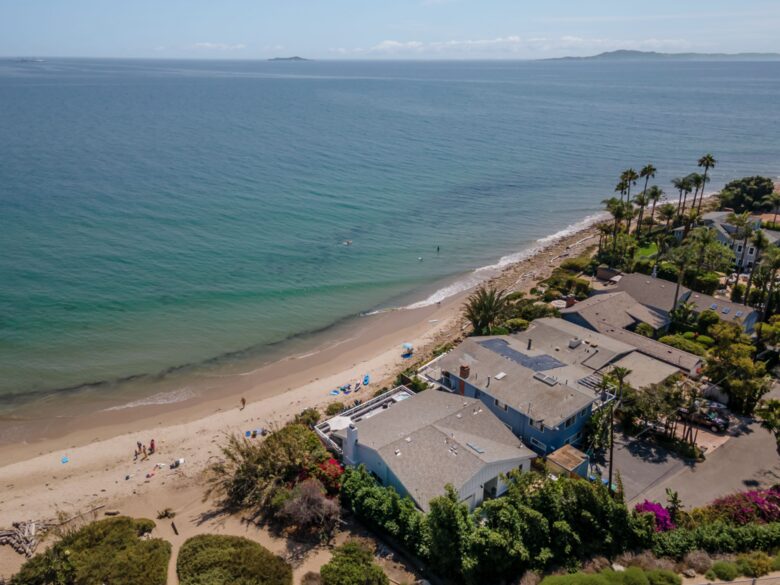 Ariel view of property