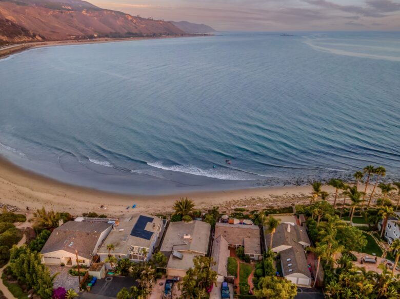 Ariel view of property