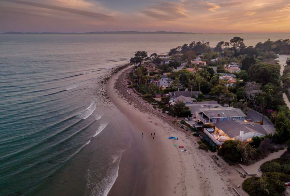 Ariel view of property