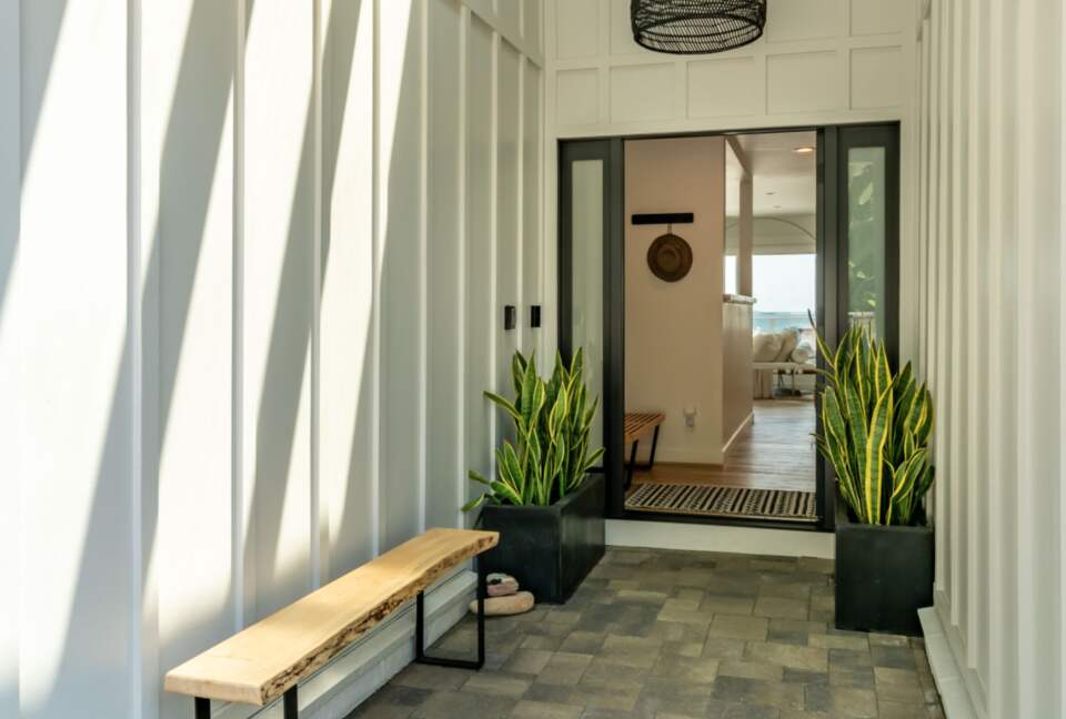 Oceanfront getaway entryway