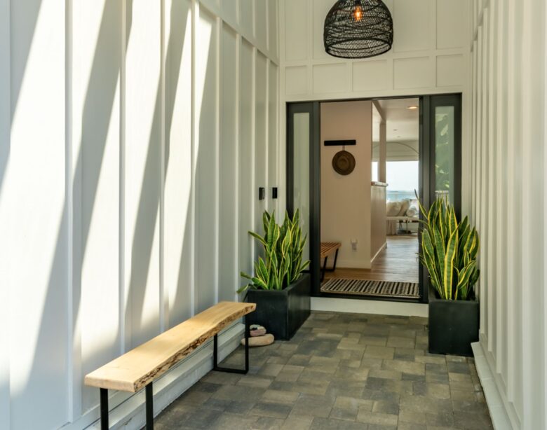 Oceanfront getaway entryway