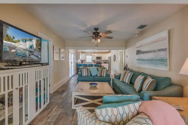 Home Exchange in Clearwater, FL triplex main house living room