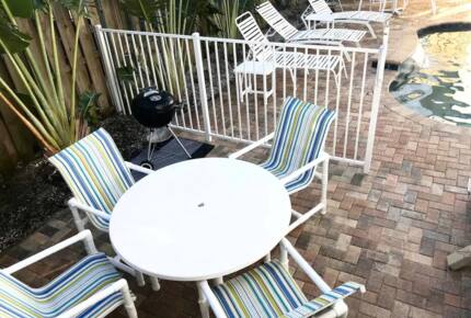Home Exchange in Clearwater, FL triplex outdoor dining