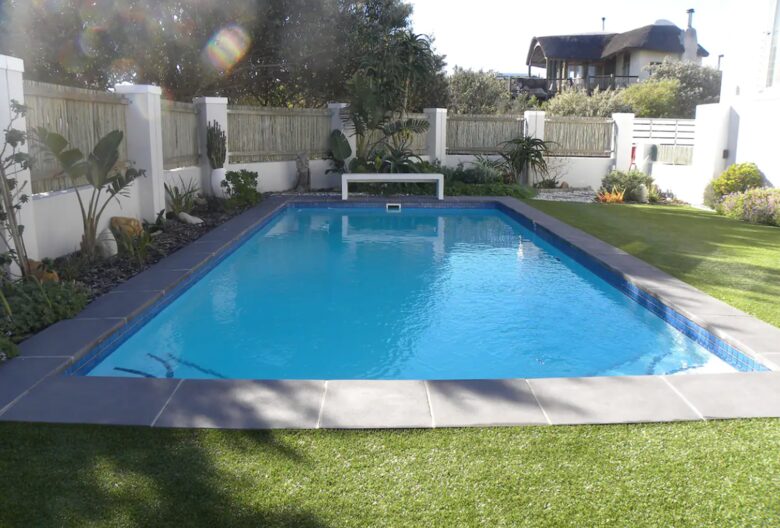 Solar-heated pool
