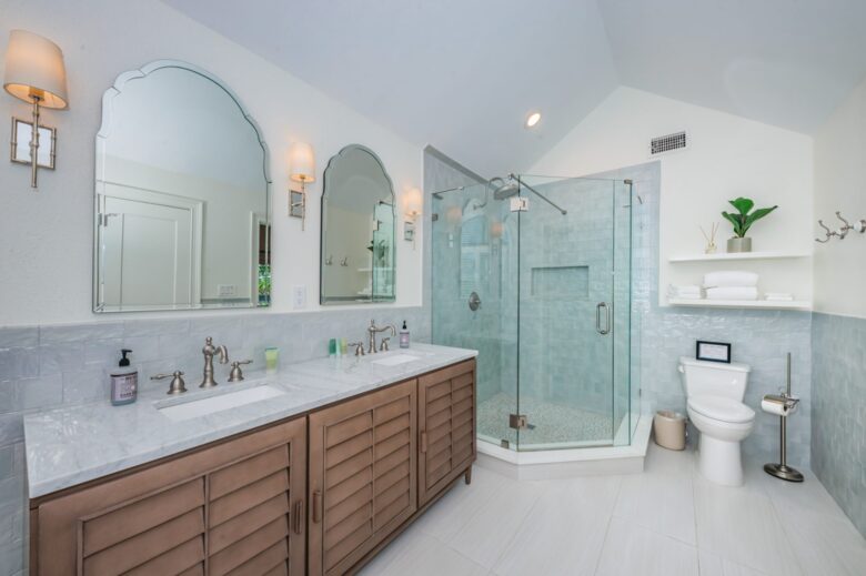 Spa-like master bath with walk-in shower