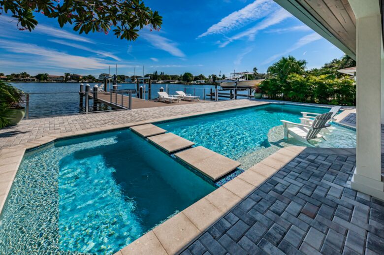 Waterfront paradise with a pool