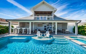 Waterfront paradise with a pool