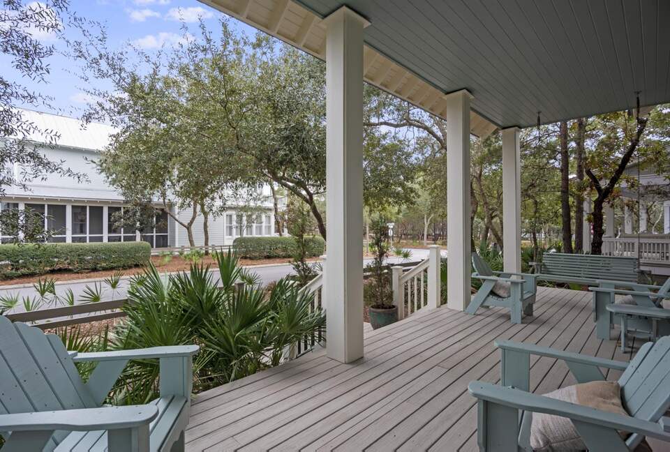 WaterColor beautiful beach getaway porch view