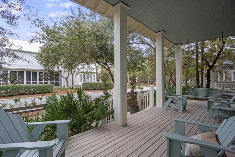WaterColor beautiful beach getaway porch view